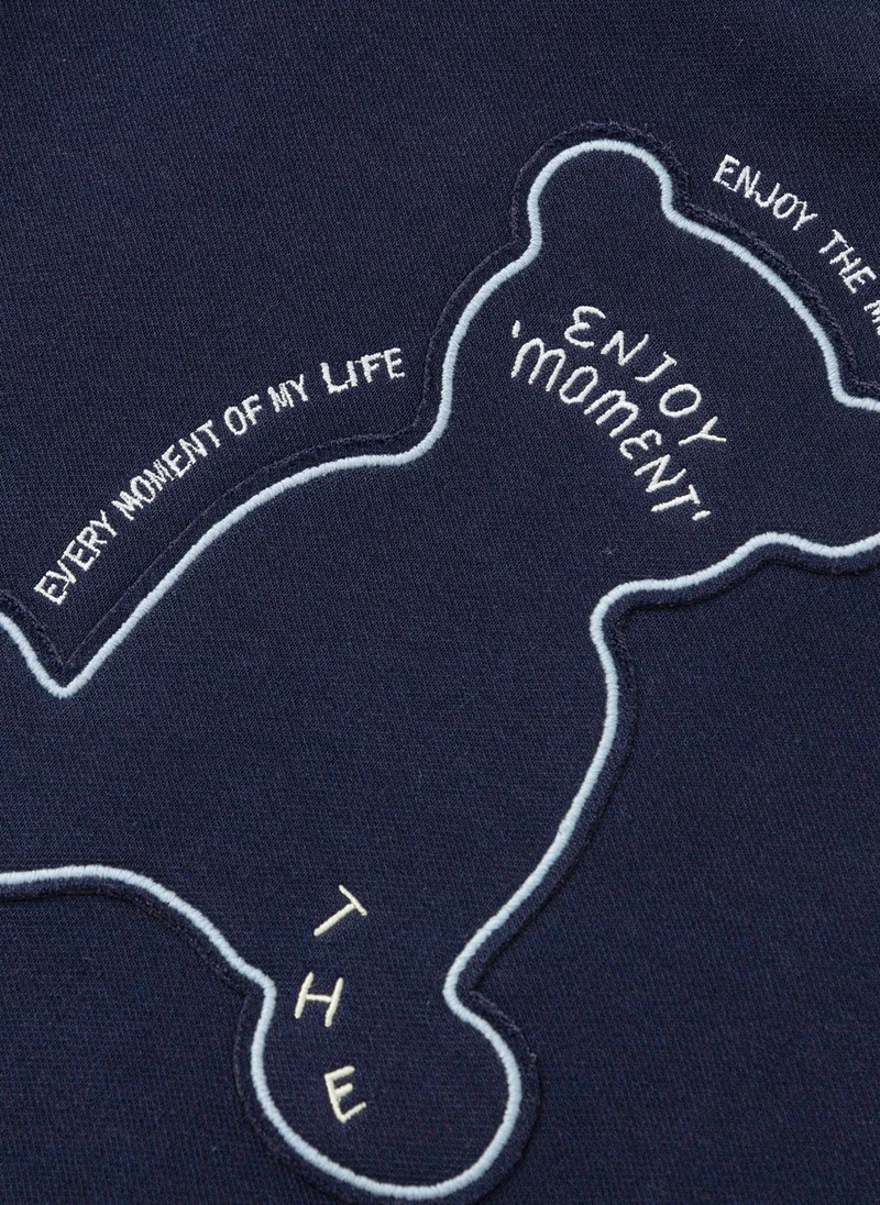 Balabala Dark Blue Kids Boys Lapel Sweatshirt for Men | Best Price UAE